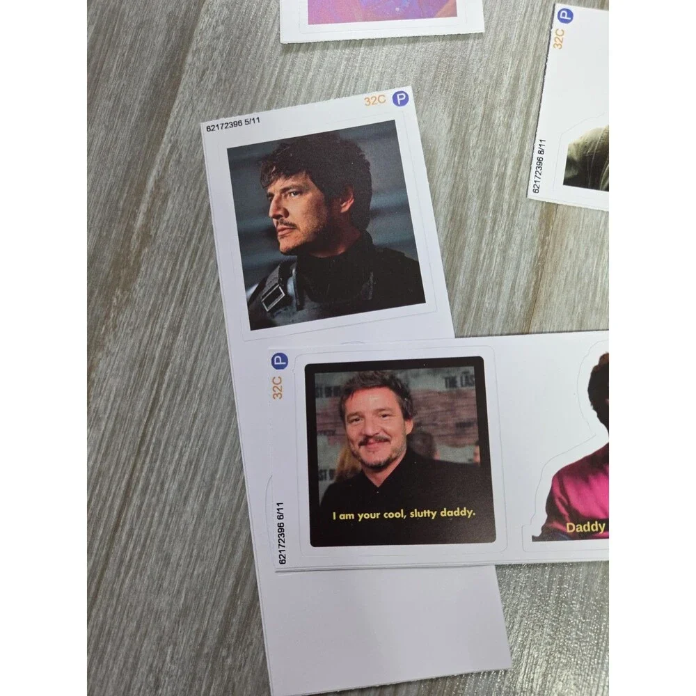 Pedro Pascal Sticker Pack Lot of 14 Vinyl Decal Meme TV Movie Character Assorted